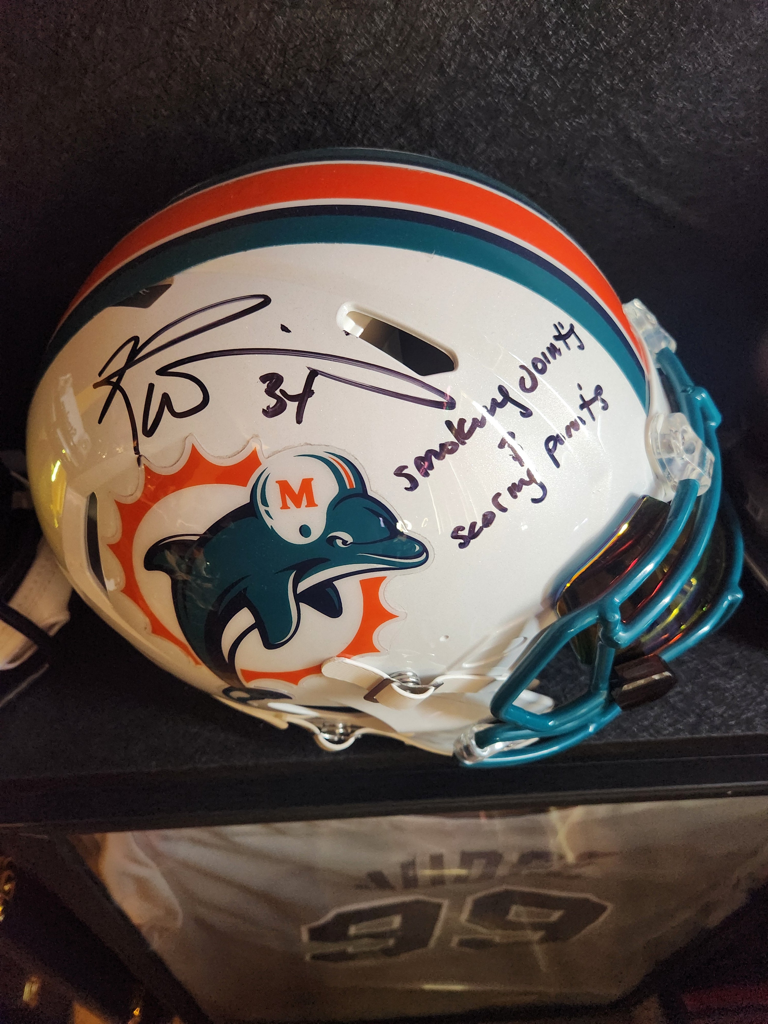 Ricky Williams Authentic Helmet with Major Inscription