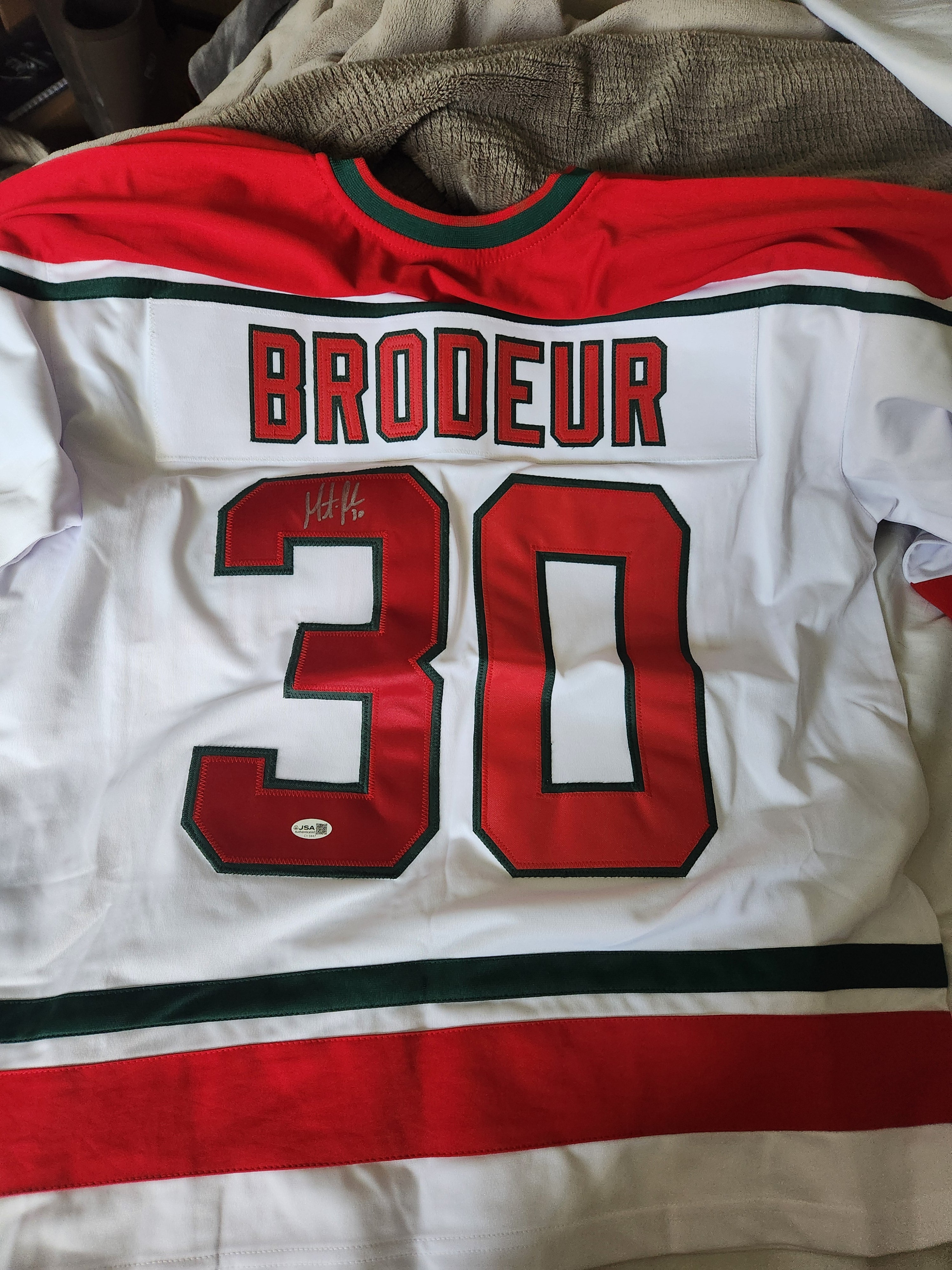 Martin Brodeur New Jersey Devils Away White Jersey – Autographed